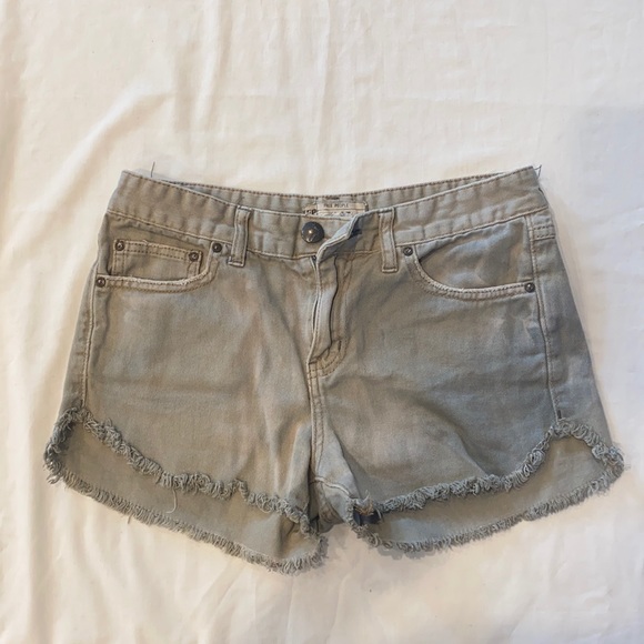 Free People Pants - Free People gray denim shorts